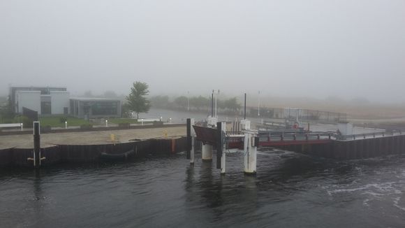 Ferry all loaded and leaving the dock in Milwaukee for the 2-1/2 ride.