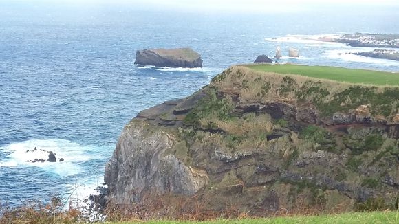 A spectacular view of the “mighty” Atlantic Ocean from the a view point along the road.