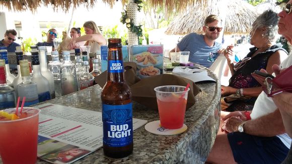 Drinks at the “Beach Bar”