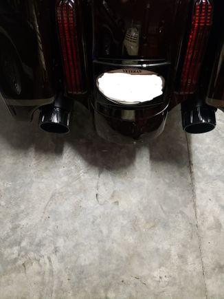 Here you go sir, Paul Yaffe stealth cvo plate frame.  One of the first things I did to my 2019 cvo sg.