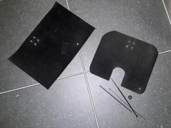 They look like this, installed with tiewraps