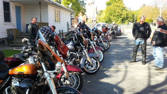 Arrival at Johnny Quest restaurant Thamesville, Ontario.
