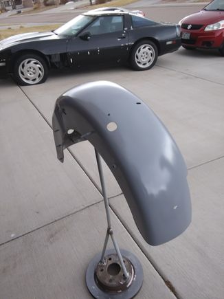 I used the original & the new fender to do this. I don't see the pics of the cutting & welding that I did on my computer. Will post them later. 