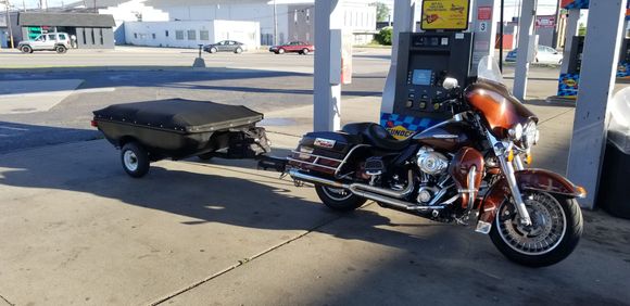 On our way camping. This shot shows the arctic cooler