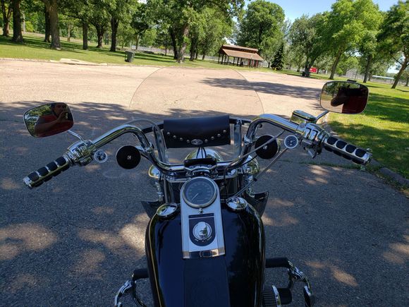 A look from the seat with the 10-inch Chubby Wild-1 bars