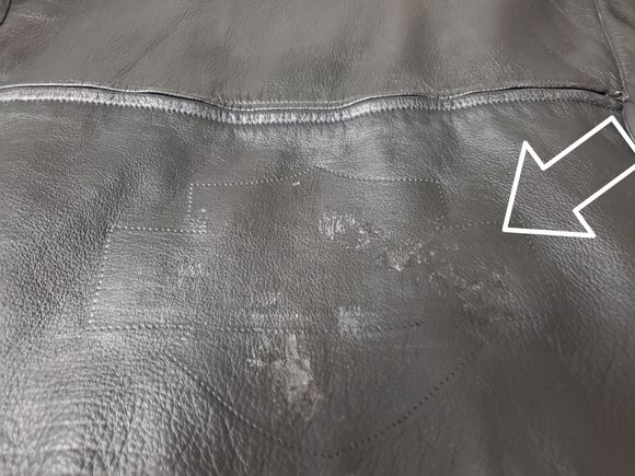As you can see removed an ugly Harley patch that left some scars and holes. Not horribly  noticable but there non the less  