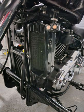 Installed an Ultracool oil cooler on my 19 lowrider this thing is a life saver in traffic!