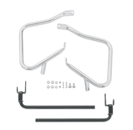 Rear Saddle bag crash bars - stock photo