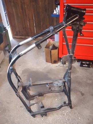 My frame ready to be media blasted & powder coated !