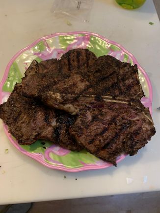 Usually I don’t like grilling steaks. Thank you Google for directions. These were delicious. 