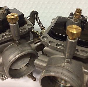 This carb is upside down and the header side. 