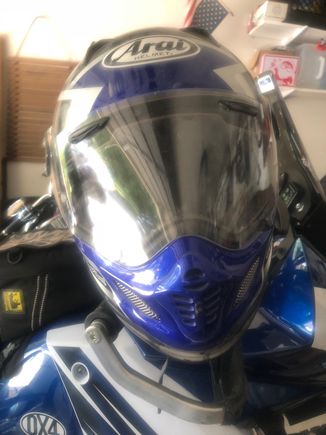 Front view while resting on my side mirror