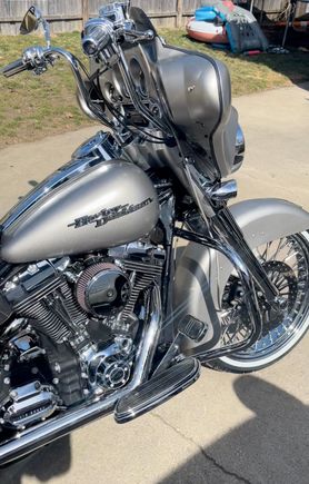 Looking good. Bike is Pewter Denim. 