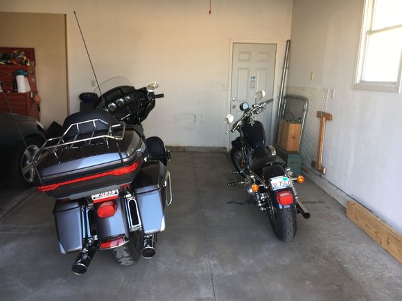Son and my bikes all cleaned up