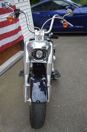 Ape bars, still up in the air on them
I like the look of the stock bars