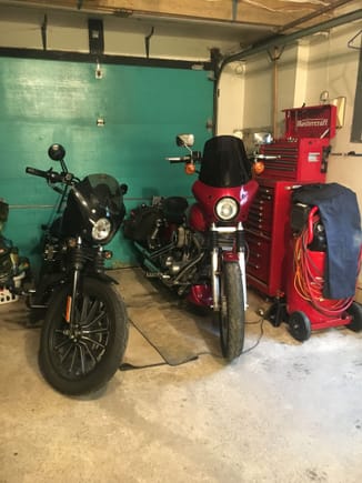 My wife’s sportster has an original Memphis shade fairing my Dyna has the modified one. 
