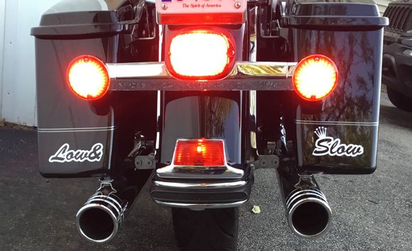 All Brake, they look bright red to the eye, but red/orange to the camera