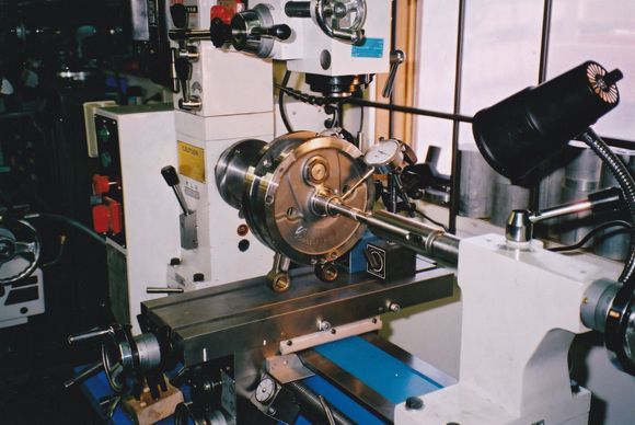 Some times I'd lighten flywheels and then true them .... on the same machine.