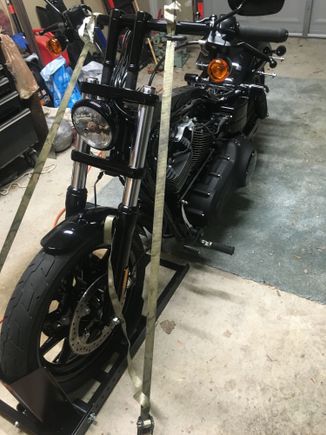 By the way, I used a wheel chock from harbor freight (normally don't trust their products, but the welds looked good and it was actually very secure) and a jack so I could place the bike in 6th and rotate the rear tire when I needed to rotate the crank, or valve train.