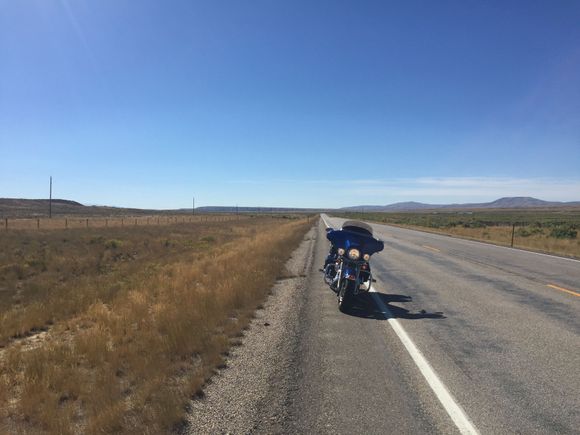 Highway 13, The Great Divide Basin, me and Darla. And 80 mph.