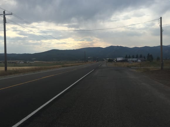 Heading out of Victor towards Pine pass. Nice road. Lots of corners.