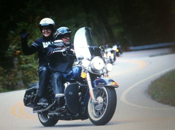 Show us your Dragon photos. My wife and I rode the Dragon in October along with 8 of our friends, you can see some of them behind us. GREAT RIDE.