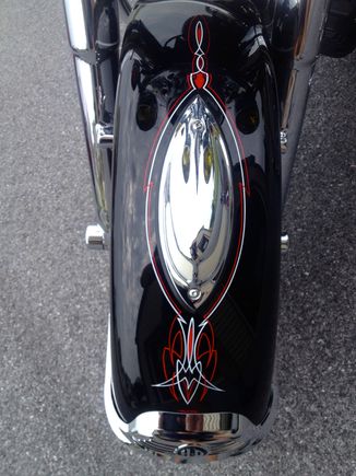 Pinstriping added to front fender