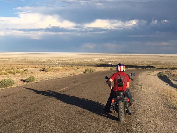 Another great view of the salt flats, during this visit there were some cars/people pre-gaming for speed week.