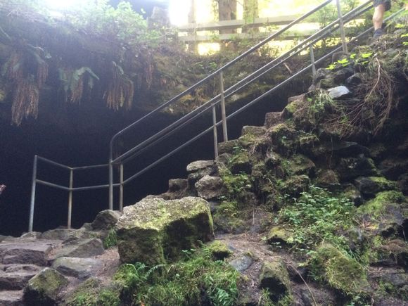 Entrance to the lower cave at Ape Cave....