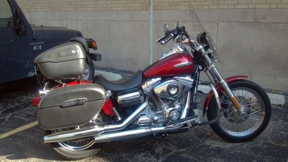 H-D leather covered hard bags