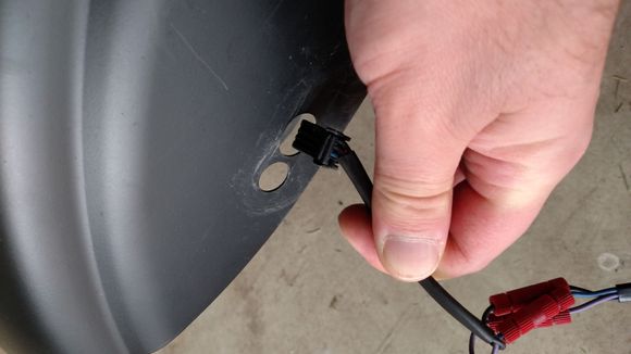 Fits through the forward hole.
