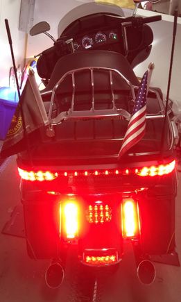 This pic just doesn't fully capture how much brighter the Fillerz are compared to the Harley lighting!