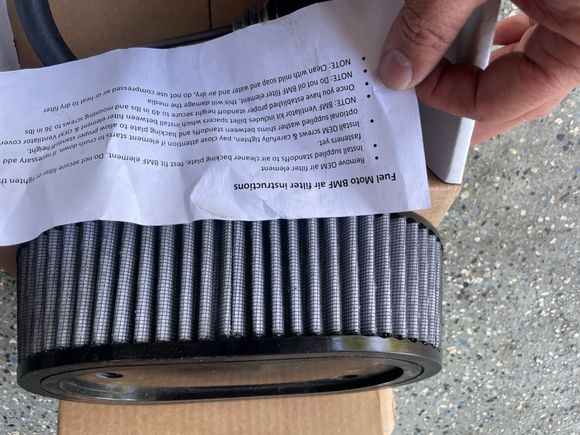 BMF filter fuel moto