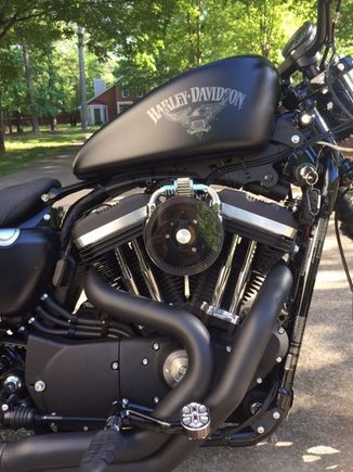 Loving my Outlaw HiFlow 587 Air Cleaner System w/ Transparent Cover.  I think the external breather really sets it off!