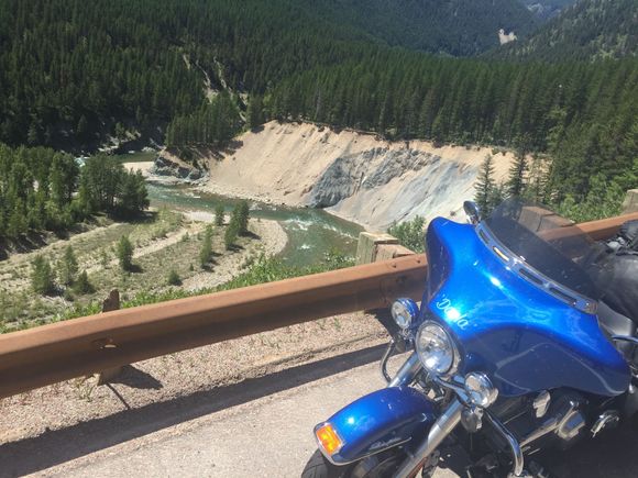 At the top of a little rise on Hwy 2 between West and East Glacier.