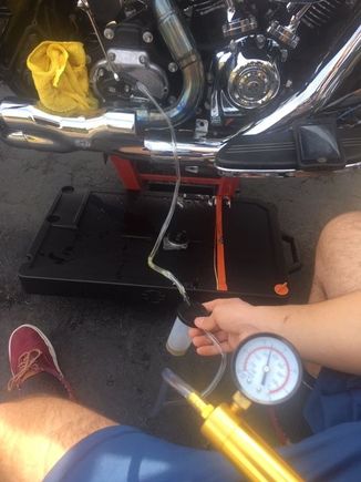Vacuum bleeder hooked up and bled in a couple minutes.