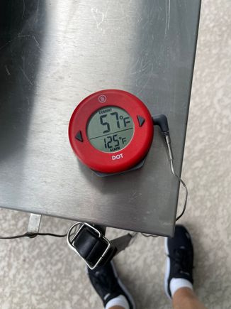 Grill coming up to temp. 225 - 250.  It settled at 238 deg i thin it was . see below