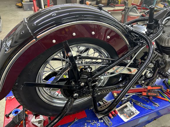 Well had to drill holes in the fender for the bags 