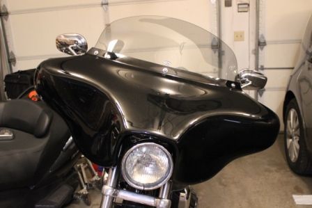 Here is my new windshield from Long Ride Shields.  It is a 7" Light Tint Ultra Polycarbonate windshield.