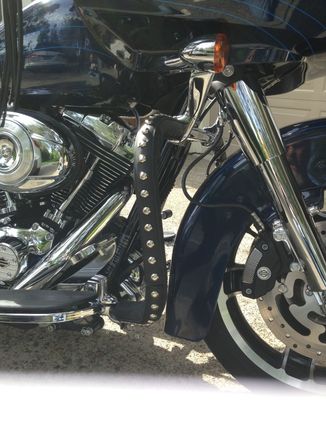 Crash bar wraps with studs.