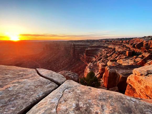 Sunset over Monument Valley..