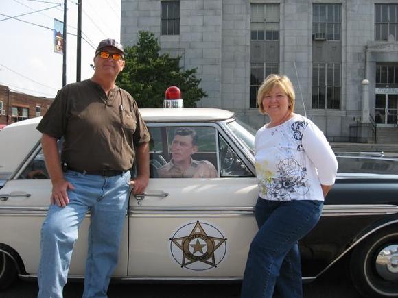 Me and the wife in Mayberry, NC (Mt Airey)