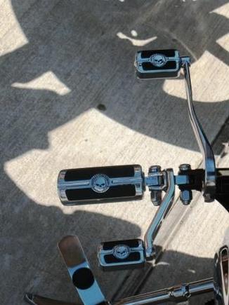 Willie G Skull Shifter, Heel Rest, and Pedal