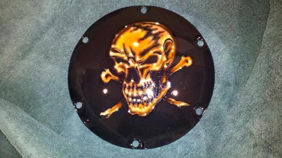 Airbrushed derby cover..