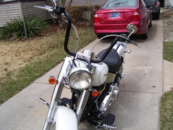 New bars and turn signal relocate. 14" HCC bars.