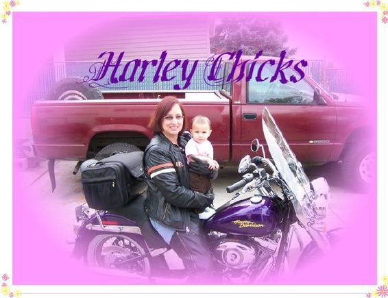 My grand daughter and I ...soon to be biker babe!