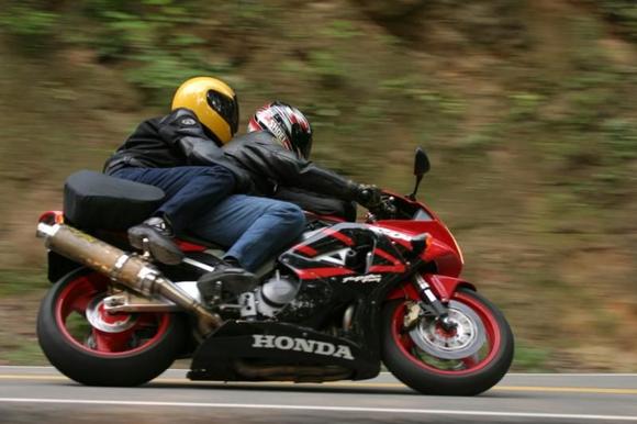 '01 CBR 929RR with wife, The Dragon, Deals Gap, North Carolina, 2005