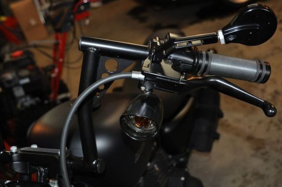 Black diamond grips/Joker mirror/factory clutch with 8" R6C bars