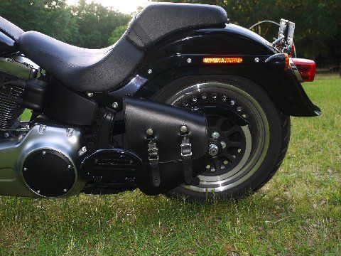 Solo Bag with Passenger floor boards http://www.sideroadcycles.com/ImportedMotorcycles/Leatherworks/312_Chopper_Bag.html