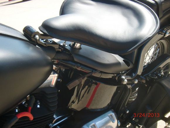 police seat with modified spring-seat frame cover